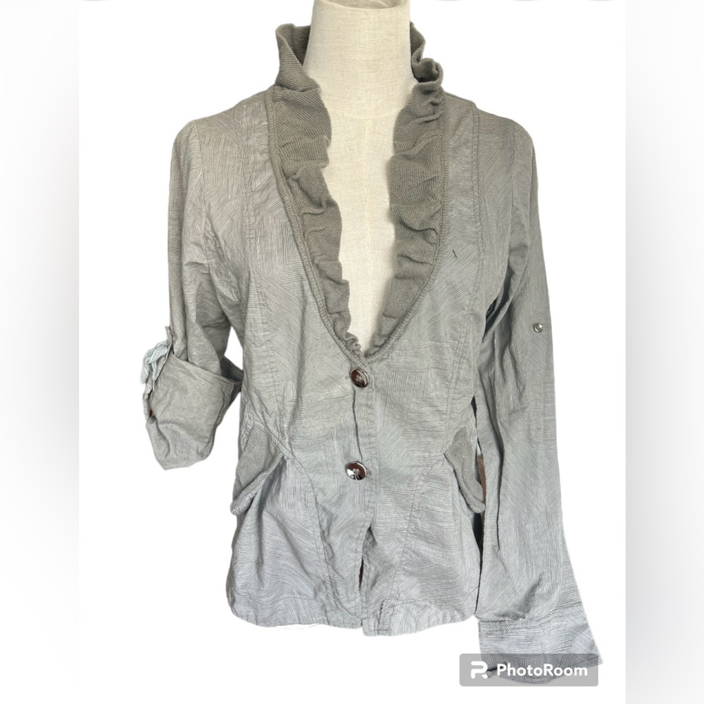 Vitrin Design Casual Roll Up Sleeve Blazer for Women’s